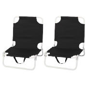 Unbranded Shorty festival chair, Black 2 Pack