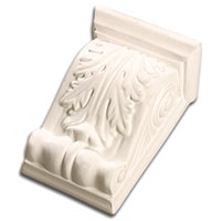 Small Leaf Corbel White