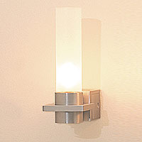 Smart Glass Tube Wall Light Brushed Aluminium Finish