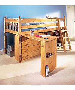 Mid Sleeper Bed Pine