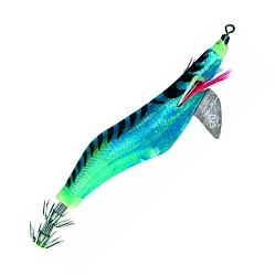 Squid Jig Contoured Lure - Blue Glitter - 10cm