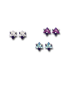 Sterling Silver Cosmopolitan Studs - Set of 3.