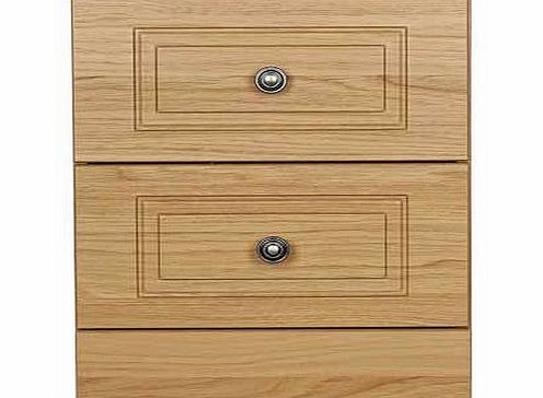 Unbranded Stratford 2 Drawer Bedside Chest - Oak Effect