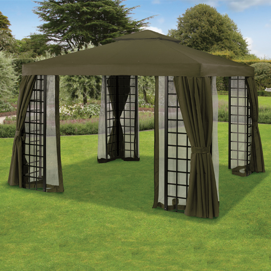 Unbranded Suntime Deluxe Gazebo (Brown)