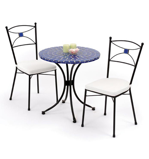 Unbranded Suntime Maya 70cm Blue Glaze Bistro Set