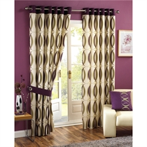 Unbranded Symmetry Aubergine Curtains 168cm(66?)x183cm(72?)