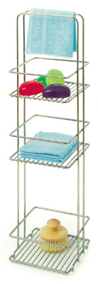 Smart & funky bathroom shelving unit