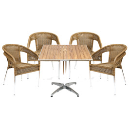 This bistro or cafe furniture set has become increasingly popular with cafe`s 