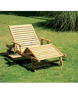 Teak Wood Chaise Lounger