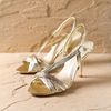 Gorgeous gold coloured shoes with multi straps. Upper: Leather. Lining, sock and sole: Other materia