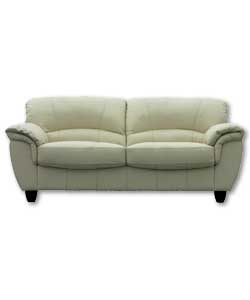 Suitable for general use. 100% corrected grain leather. Fibre filled back and arm cushions. Size