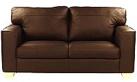 Modern Italian design, featuring 100% supple leather. Soft fibre filled back cushions, foam filled