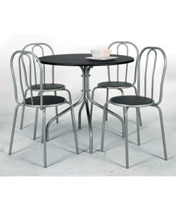 Unbranded Tripoli Black Bistro Set