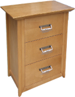 VALLEY 3 DRAWER BEDSIDE