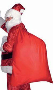 Unbranded VELOUR SANTA BAG