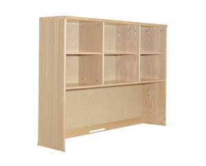 Veneer ergo desk hutch maple