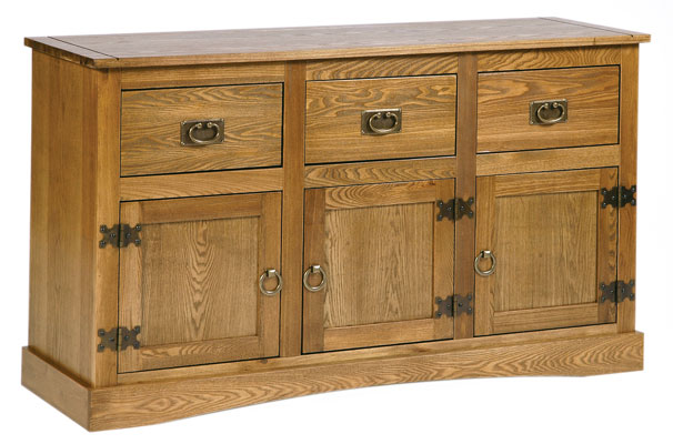 Unbranded VERMONT SIDEBOARD 3 DOOR 3DRAWER ANTIQUED HARDWOOD