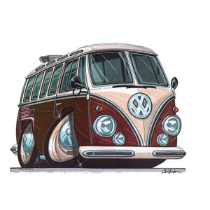 VW split screen Camper - Burgundy Kids T-shirt