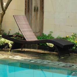 Unbranded Wave Sun Lounger - Dark Cappuccino