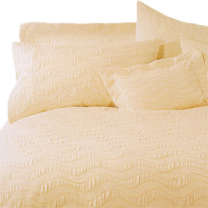 Waves Duvet Cover- Limestone- Super Kingsize