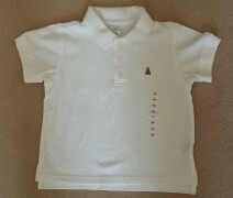 Ex-gap white short sleeved polo shirt