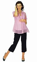 With long sleeves and front frill detail. With a jersey vest top. Washable. Polyester.  Remember to
