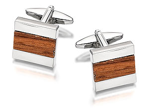 Unbranded Wood-Insert-Square-Cufflinks-015317