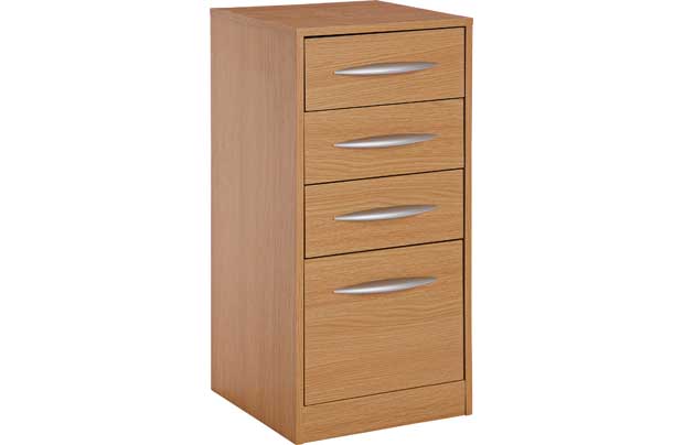 Unbranded Wooden Filing Cabinet - Oak Effect