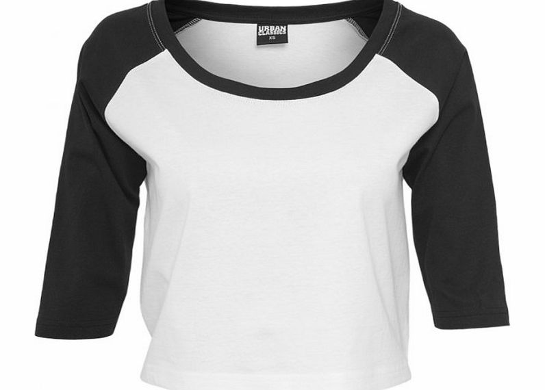 Urban Classics Cropped 3/4 Raglan `TB924 White/Black