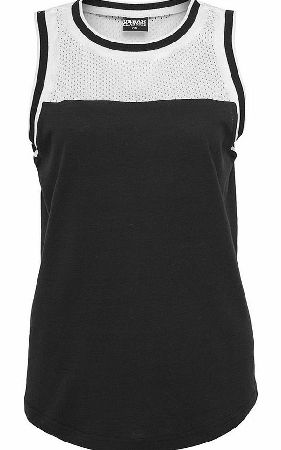 Urban Classics Mesh Jersey Two Tone Tank `TB914 Black/White