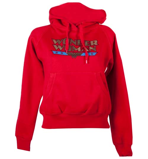 Ladies Wonder Woman Logo Hoodie from Urban Species