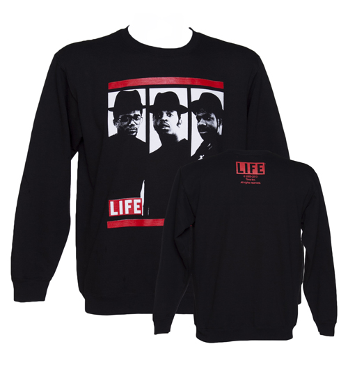 Mens Black Run DMC Trio Sweater from Urban