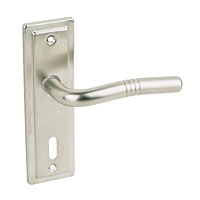 Nevada Lock Door Handle Satin Nickel