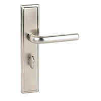 Santa Monica Bathroom Door Handle Nickel