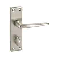 WC Door Handle Royale Satin Nickel