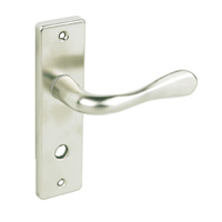 WC Door Handle Victoria Satin Nickel