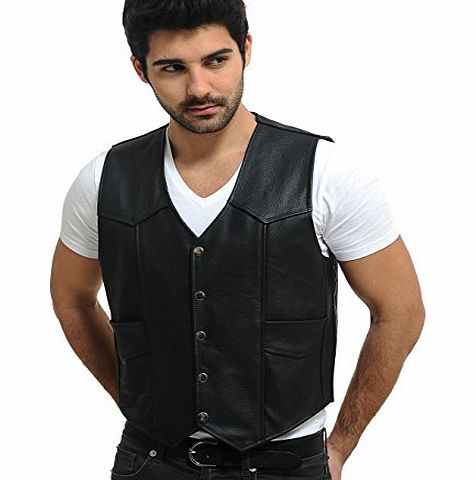 REBEL Leather Waistcoat - XX-Large