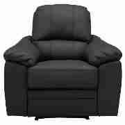 Leather Recliner Armchair, Black