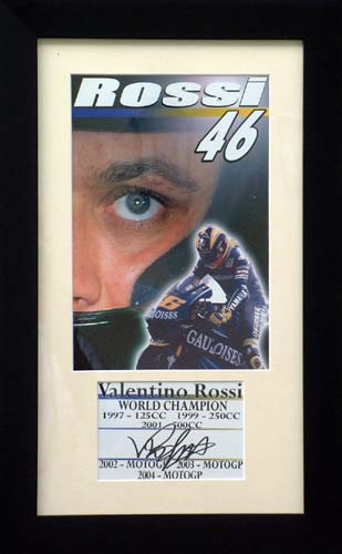 Rossi signed tribute presentation