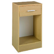 Beech Effect 1 Drawer Bedside Chest