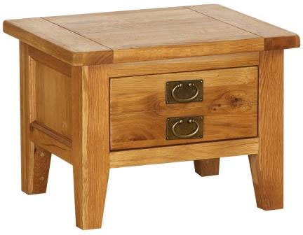 Oak Petite Small 2 Drawer Coffee Table