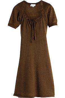 Mohair puff sleeve dress