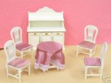 6 Piece Dolls House Dining Romm Set Scale 1 : 12