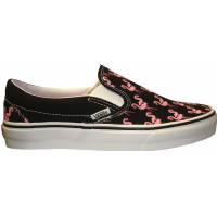 CLASSIC FLAMINGO WOMENS SLIP ONS BLACK/NEON