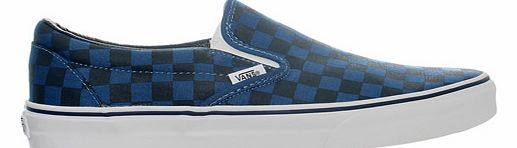 Classic Slip-On Dark Blue Checker Canvas