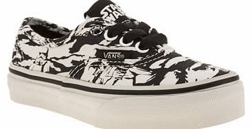 kids vans black & white authentic star wars