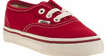 kids vans red authentic unisex toddler