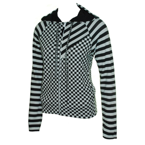 Vans Ladies Vans Reversible Zip Hood Check Stripe