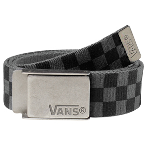 Mens Vans Deppster Web Belt. Black Charcoal