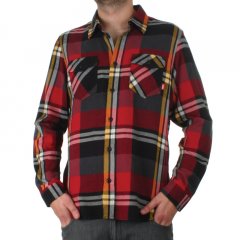 Mens Vans Inglewood Flannel Shirt Red